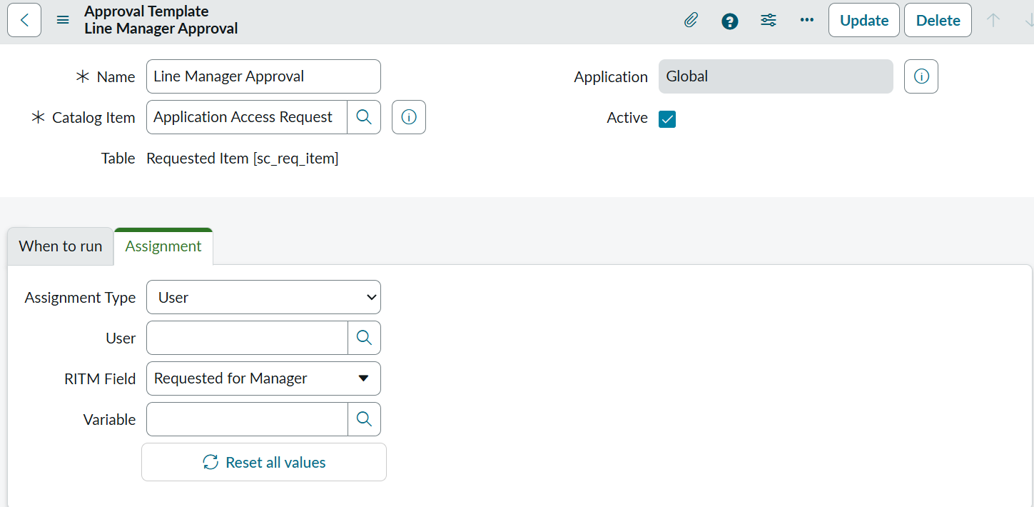 Approval Templates