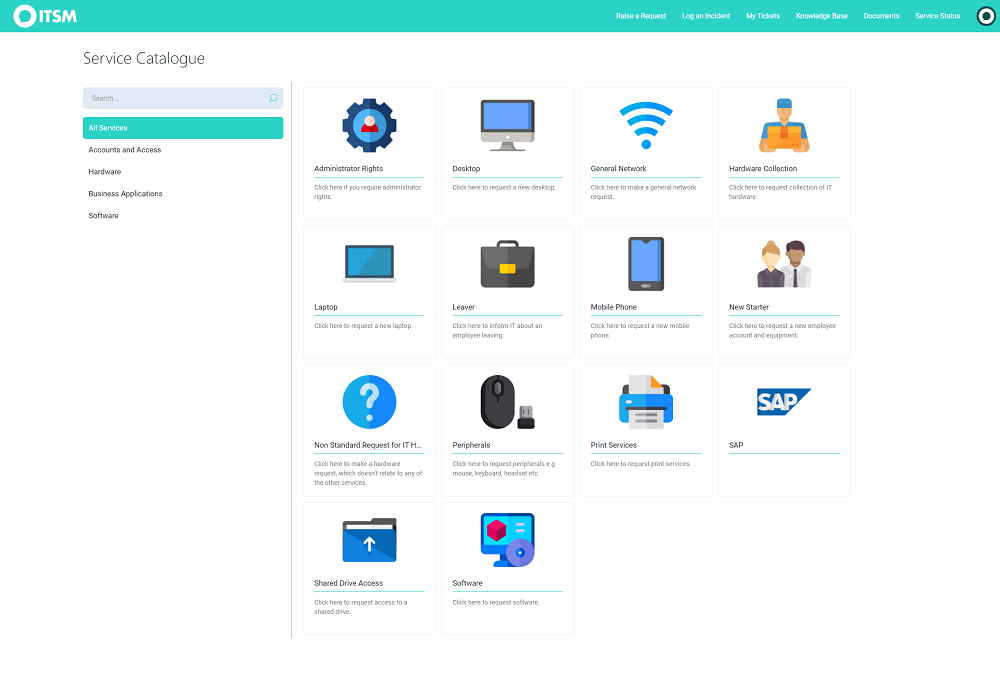 Service Catalogue
